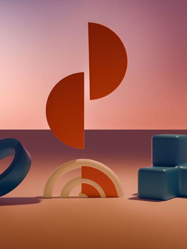 Abstract geometric shapes representing natural harmony and balance